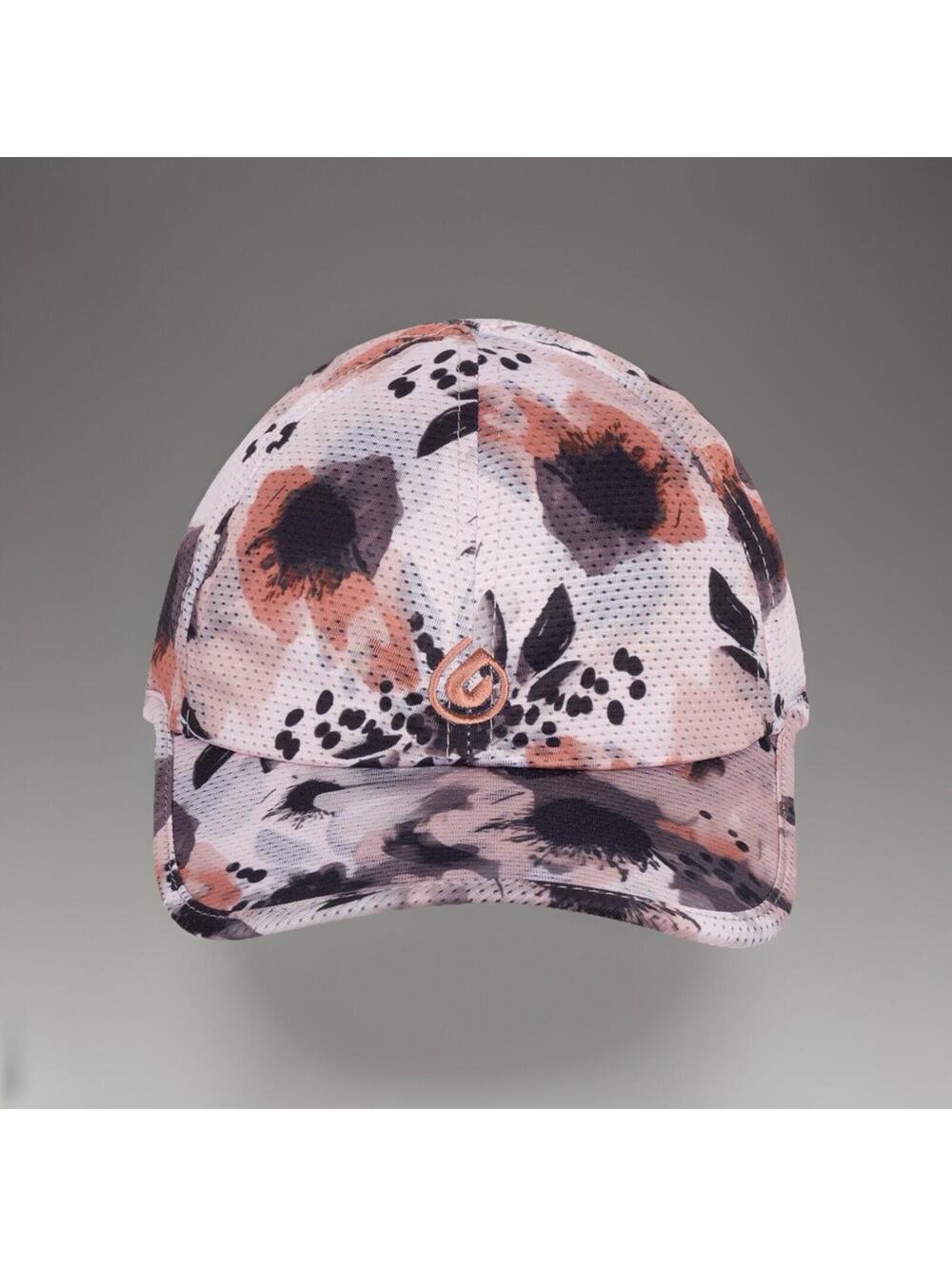 NEW! GYMWRAP Dolce Floral Pony 2.0 Ponytail Hat Running Workout Golf Tennis Run